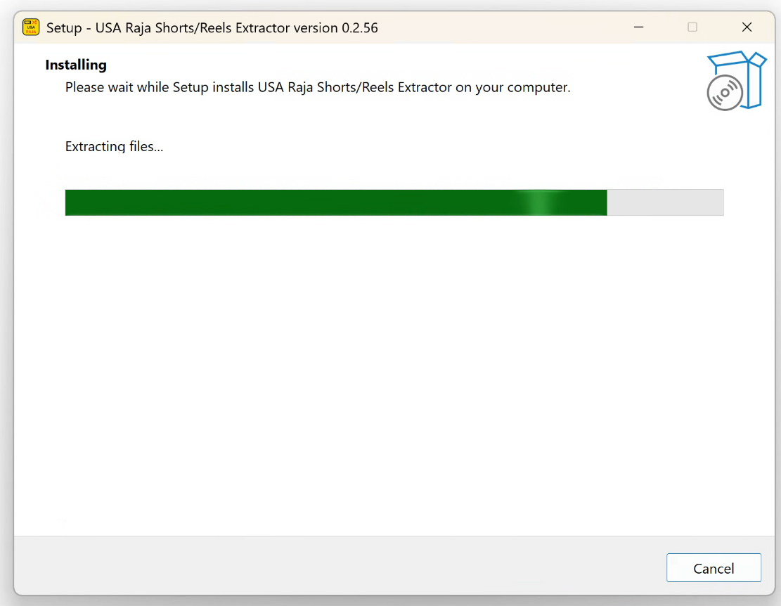 Installer extracting files